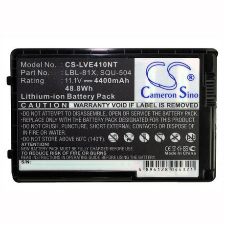 White Battery For Lenovo 125, 125c, 410 11.1v, 4400mah - 48.84wh Batteries for Electronics Cameron Sino Technology Limited (Suspended)