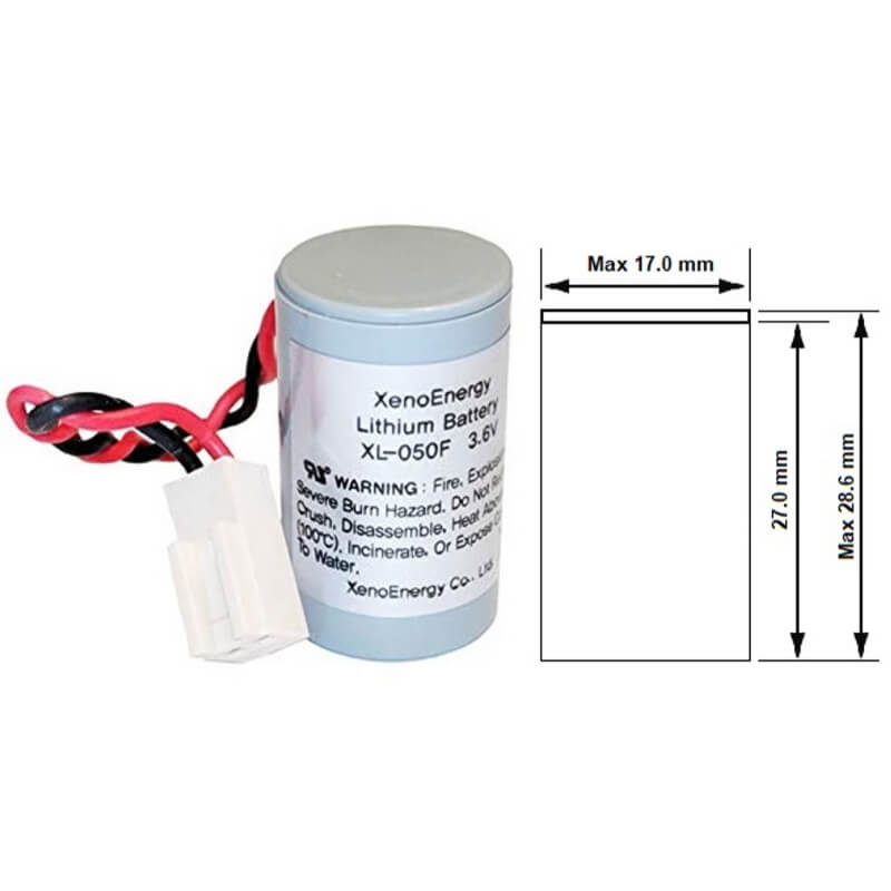 Xeno Xl-050f Battery, 3.6v 1/2 Aa Lithium Battery (er14250) 3.6v Other Xeno Energy Utility Meter hard case with lead and connector