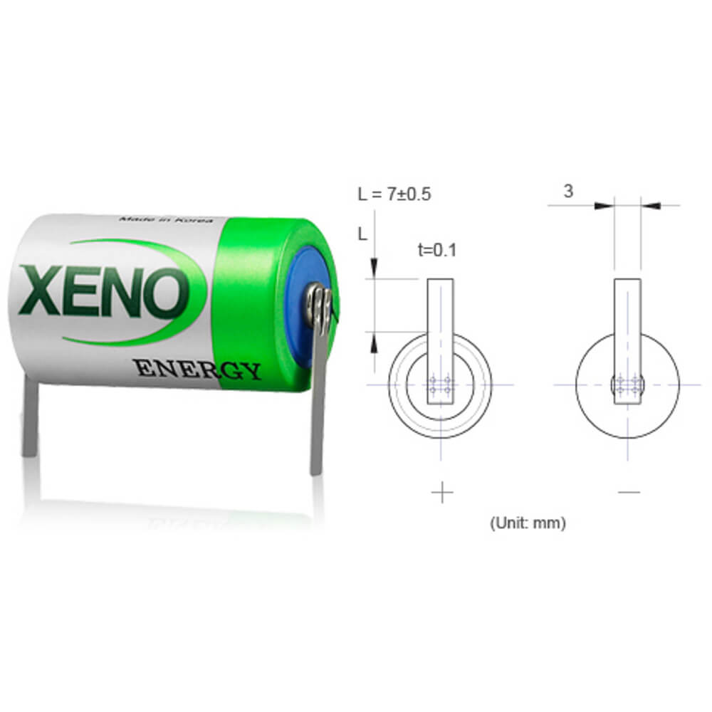 Xeno Xl-050f Battery, 3.6v 1/2 Aa Lithium Battery (er14250) 3.6v Other Xeno Energy