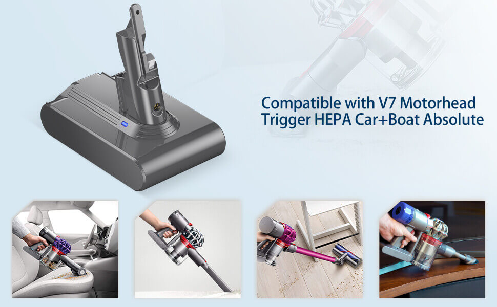 Dyson battery compatible with Dyson V7 Models