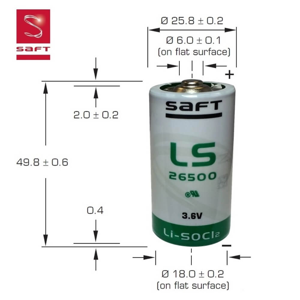 Saft LS26500 Specifications