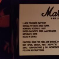Here is what my original battery label looks like for my Marshall amplifier